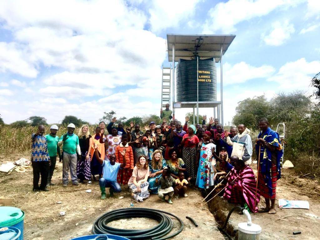 Solar water system with tower